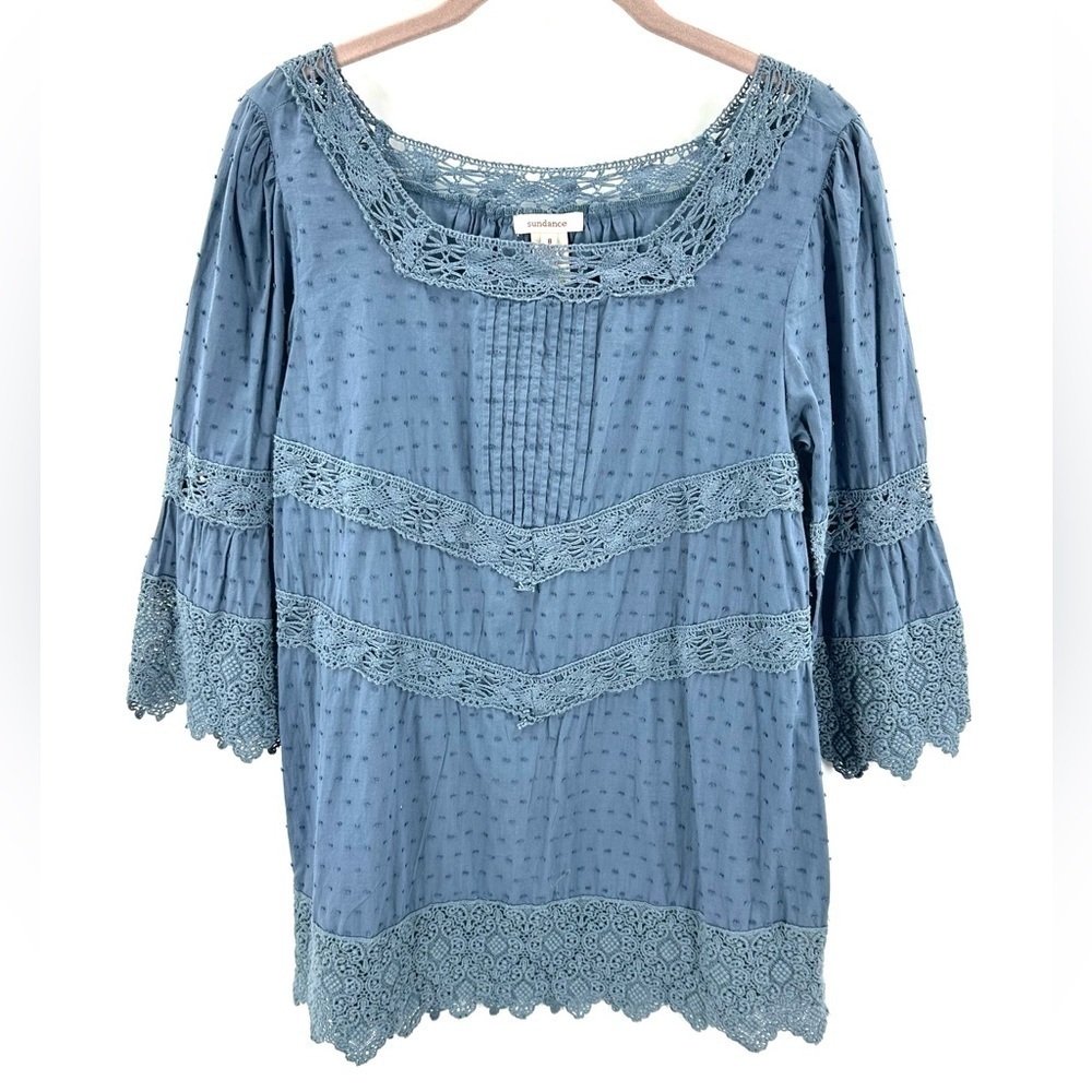 Sundance Tunic Top Womens 8 Boho Peasant Cottagecore Dainty Cotton Prairie Fairy